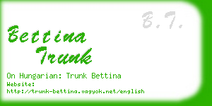 bettina trunk business card